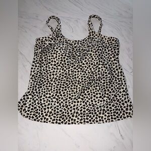 Coco reef leopard print underwire tankini top 38 dd bra top swim